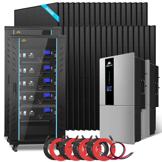 SungoldPower 11.4kW Hybrid Solar System Kit 48V Split Phase 51.2kWh Lithium Battery 36 x 440 Watt Solar Panel SGH-11N5E