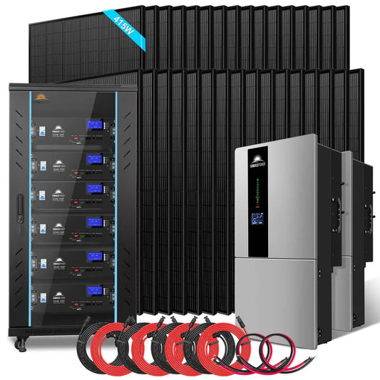 SungoldPower 15.2KW Hybrid Solar Kit 48V Split Phase 30.72kWh Lithium Battery 32 x 415 Watt Solar Panel SGH-7.6DN6E