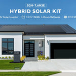 SungoldPower 15.2KW Hybrid Solar Kit 48V Split Phase 30.72kWh Lithium Battery 32 x 415 Watt Solar Panel SGH-7.6DN6E