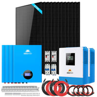 Sungold Power SGM-10M2T 10kW off-grid solar kit with twelve 415W panels and 20.48kWh battery bank
