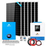 Sungold Power SGM-5K5E 5000W off-grid solar kit with 5.12kWh powerwall battery and six 200W solar panels
