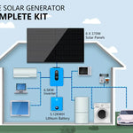 Sungold Power 6,500W Off‑Grid Solar Kit 48VDC 120VAC 5.12 kWh Powerwall Lithium Battery & 6×370W Solar Panels SGM‑655M