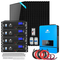 Sungold Power SGM-8K20 8000W off-grid solar kit with twelve 415W panels and four 5.12kWh lithium batteries