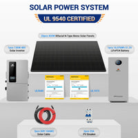 Sungold Power 12kW Hybrid Solar Kit 48V | 20 x 450W Bifacial N-Type Solar Panels + 16.07kWh PowerMax Outdoor Battery | SGS12K-PM1-450