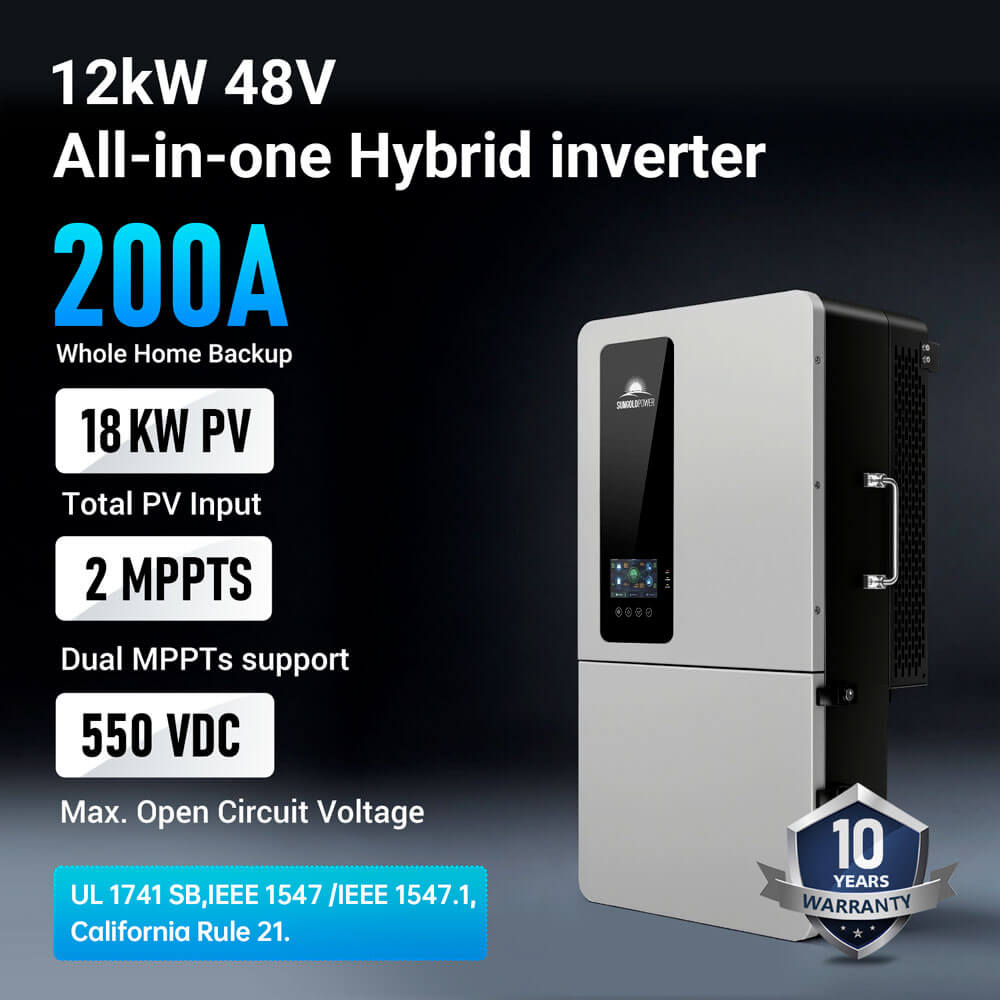 Sungold Power 12kW Hybrid Solar Kit 48V | 20 x 450W Bifacial N-Type Solar Panels + 16.07kWh PowerMax Outdoor Battery | SGS12K-PM1-450