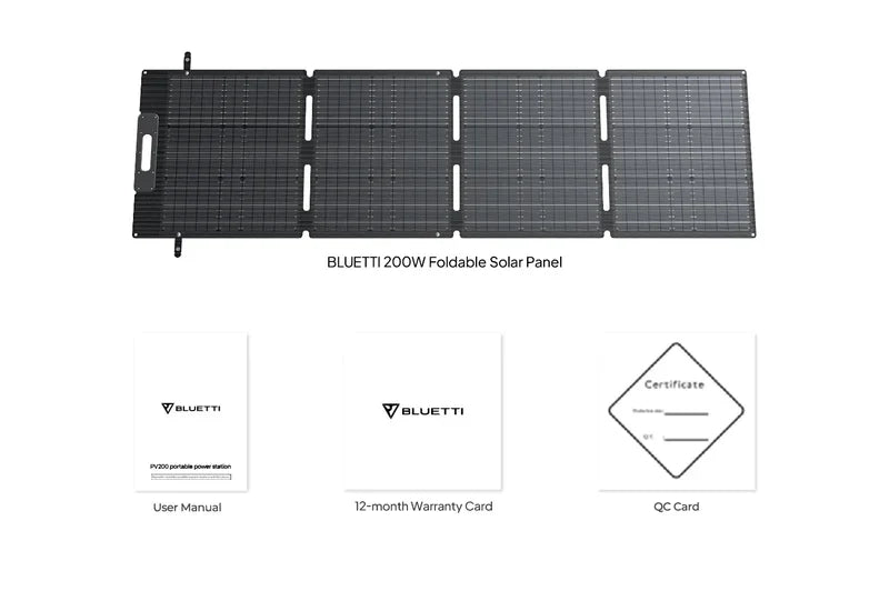 BLUETTI 200W 24V Monocrystalline Portable Solar Panel
