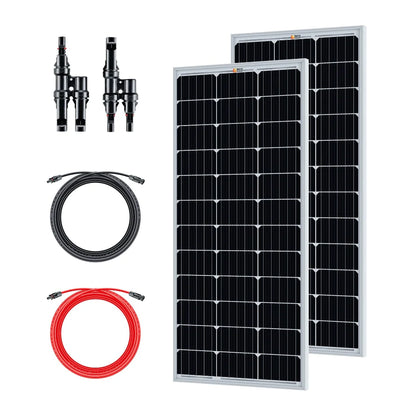 EcoFlow DELTA Max Portable Solar Power Kit 2,400W 2,016Wh | 2 x 200 Watt 12V Rigid Mono Solar Panels