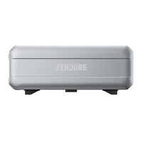 Silver rectangular Zendure device with a minimalist front design, displaying the centered Zendure logo and offering simple plug-and-play setup for effortless use.