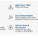 HomeGrid 8 Stack'd Series 48V 38.4kWh LFP Battery Bank