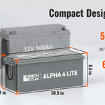 Rich Solar 24V 100Ah Lithium Battery | ALPHA 4 LITE