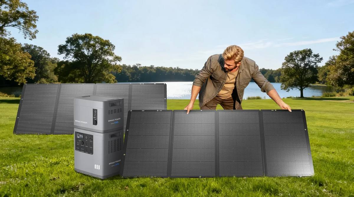 Mango Power E 3,000W 3.5kWh 120V Portable Power Station + 2 x 200W Solar Panels Package