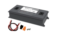 Certainly! Here’s a rewritten version of the sentence using the provided product data: A large black rectangular BigBattery with a white label on top, two carrying handles, and included accessories—red and black cables, connectors, and screws—all displayed on a white background; ideal for showcasing in font display or IBM Plex Sans-styled guides using CSS variables.