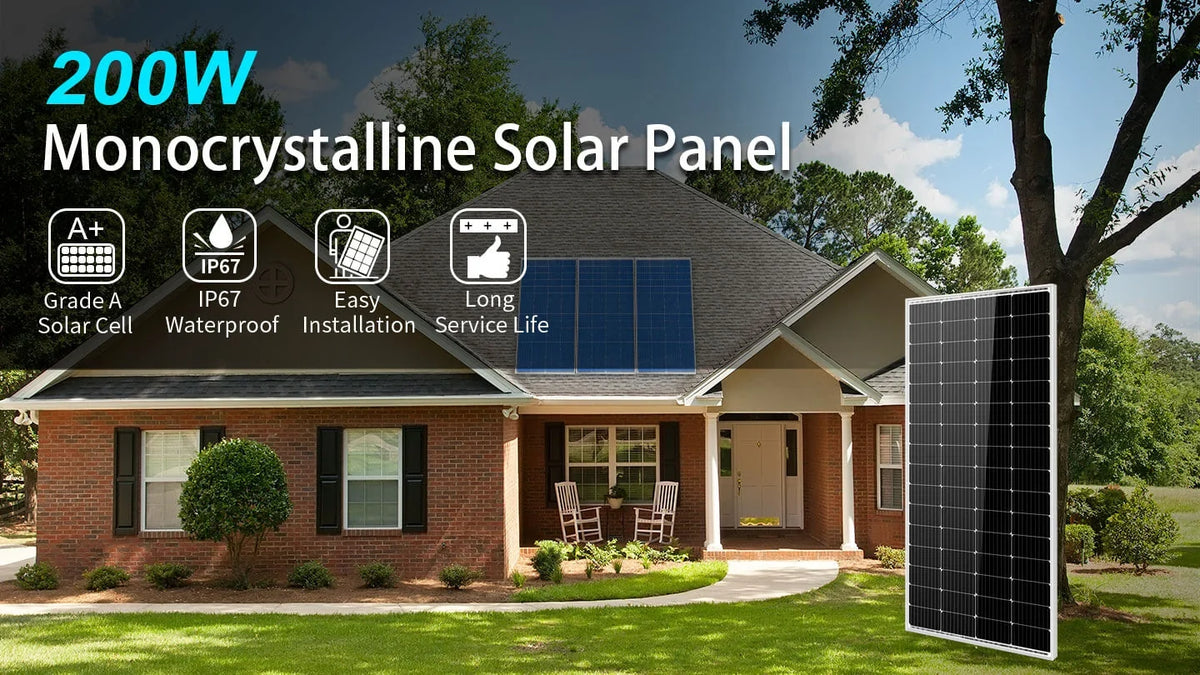 SunGoldPower 200W 48V Monocrystalline Solar Panels Kit