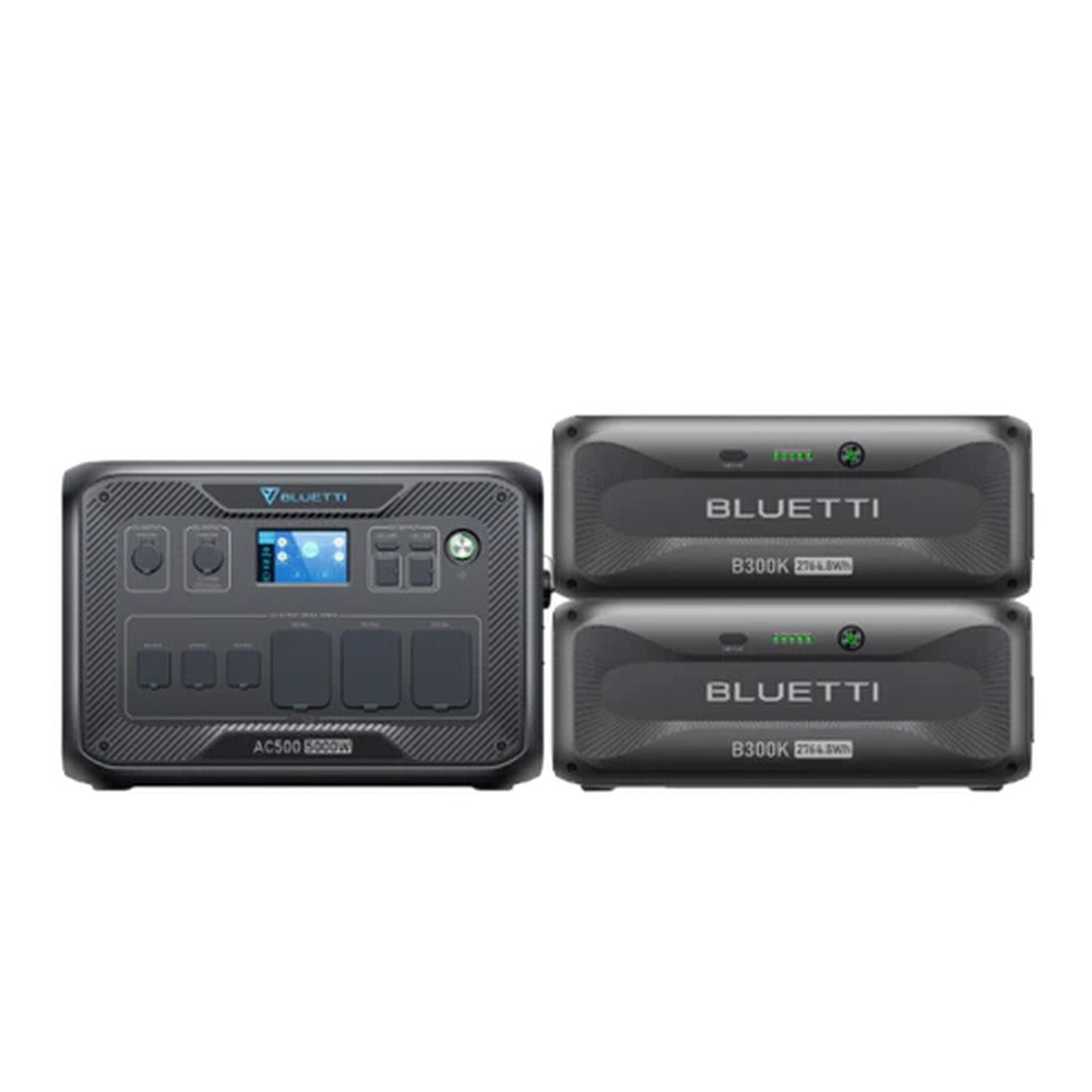 Bluetti AC500 with 2 x B300K expansion batteries - 5,000W 5,529.6Wh power kit