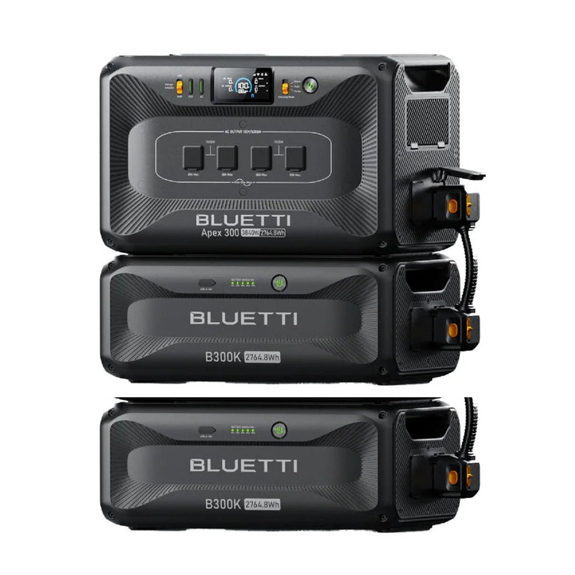 Bluetti Apex 300 with 2 x B300K expansion batteries - 3,840W 8,294.4Wh