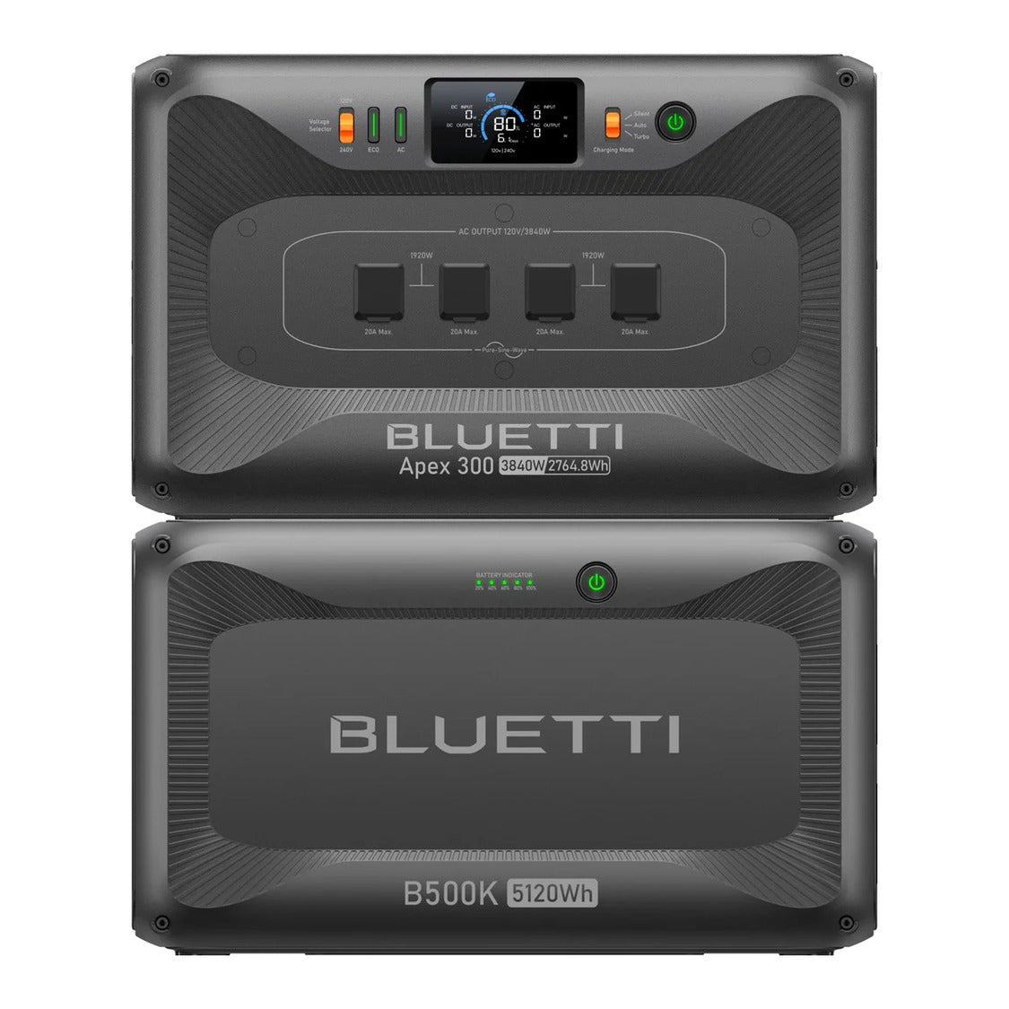 Bluetti Apex 300 with B500K expansion battery - 3,840W 7,884.8Wh