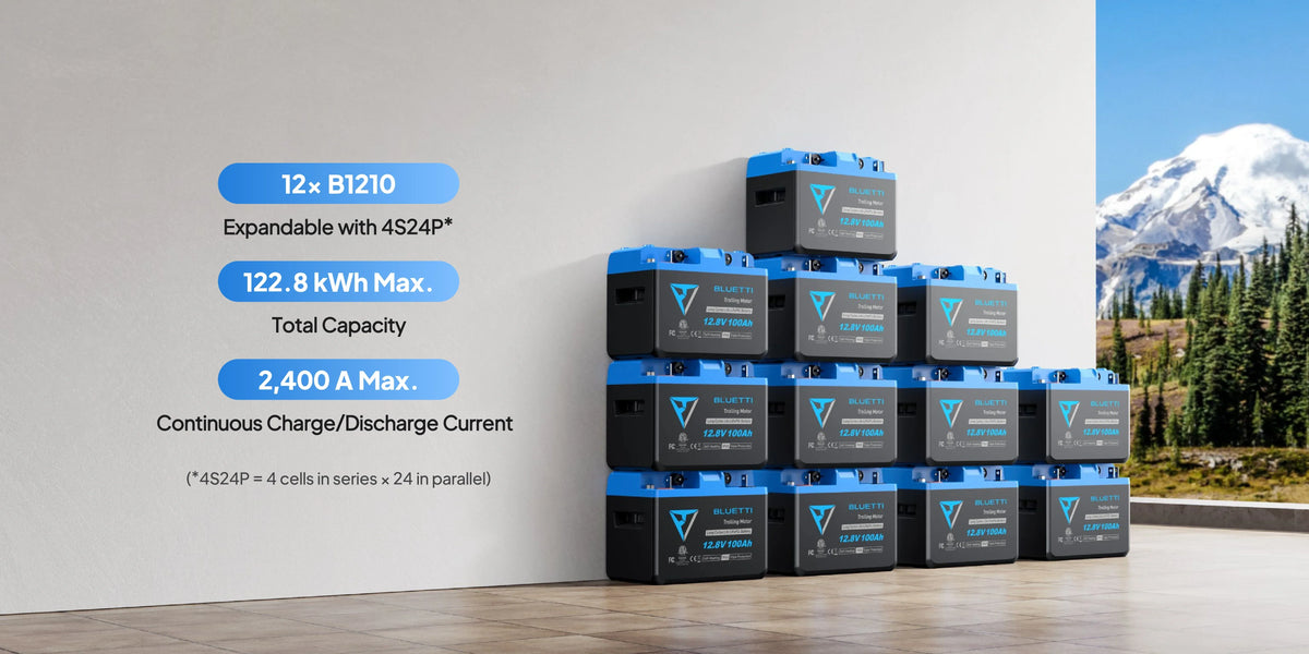 Bluetti B4810 LiFePO₄ Battery | 5,120Wh | 100Ah