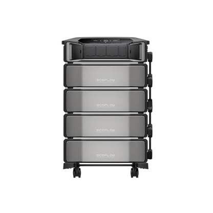 The EcoFlow DELTA Pro Ultra 7,200W 24,000Wh Portable Power Station is a modular black and silver solar power kit with four stacked units and a top digital display, ideal for backup or off-grid energy needs.