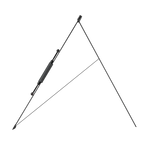 A labeled isosceles triangle with sides a, base b, and height h—altitude from the top vertex to the base—resembles the structure seen in some Ecoflow portable solar panel designs.