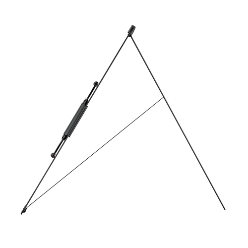 A labeled isosceles triangle with sides a, base b, and height h—altitude from the top vertex to the base—resembles the structure seen in some Ecoflow portable solar panel designs.