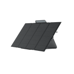 The EcoFlow portable foldable solar panel features four black rectangular sections and a rear stand, angled against a white background—perfect for charging your EcoFlow Delta Pro solar generator, which offers up to 3600W output.