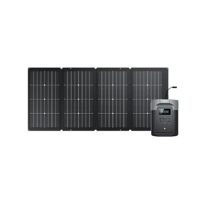 Portable Solar Kit | EcoFlow DELTA 2 Max 2,400W 2,048Wh Portable Power Station + 220W Portable Solar Panels