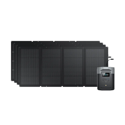 Portable Solar Kit | EcoFlow DELTA 2 Max 2,400W 2,048Wh Portable Power Station + 220W Portable Solar Panels