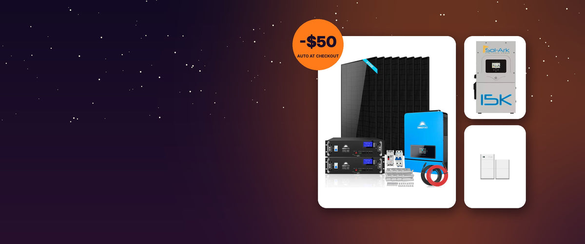 Sungold Power off-grid solar kit, Sol-Ark 15K inverter and ETHOS battery - Halloween Solar Sale