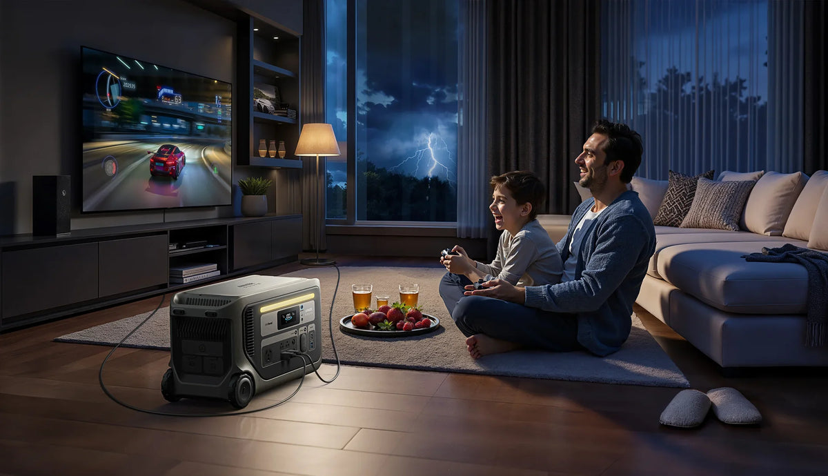 Anker SOLIX F3000 Portable Power Station + 400W Portable Solar Panel | 3,600W Power Output and 3,072Wh Battery Storage