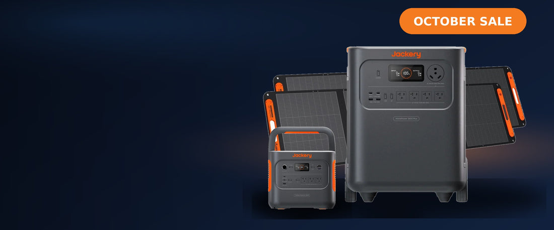 Jackery October Sale - HomePower 3600 Plus solar generator kit and Explorer 2000 v2