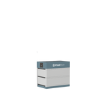 The Pylontech high voltage battery storage unit features a rectangular design with a grey body, blue top, and company logo, and provides modular flexibility for various energy needs.
