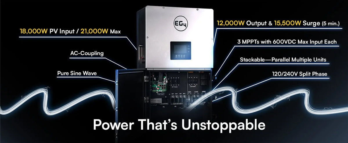 EG4 12kW Solar Power System with 48V 15.4kWh ETHOS Battery by BigBattery | Whole Home Backup