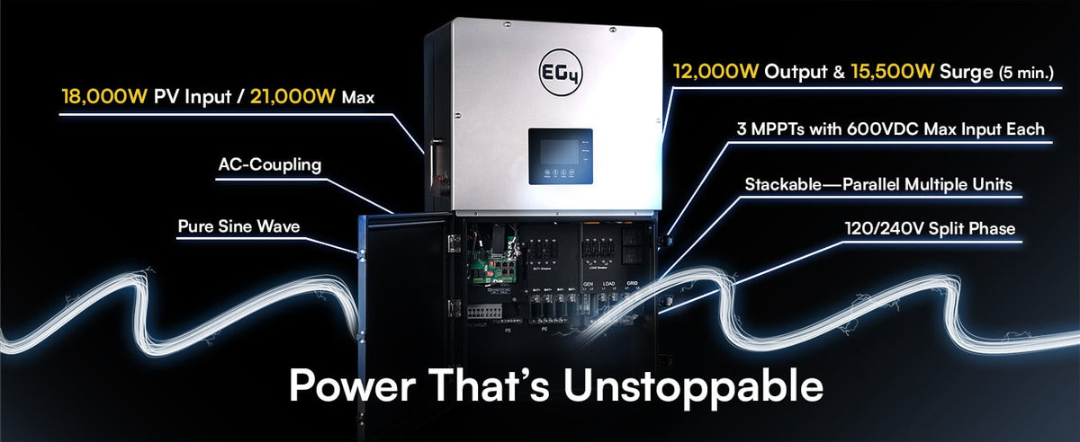 EG4 12kW (18kPV) 120V/240V Hybrid Inverter