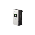 A Sol-Ark 12K Hybrid Inverter by Sol-Ark, wall-mounted with a digital display, control panel, EMP protection, and advanced DC transformerless design, is used in solar power systems.