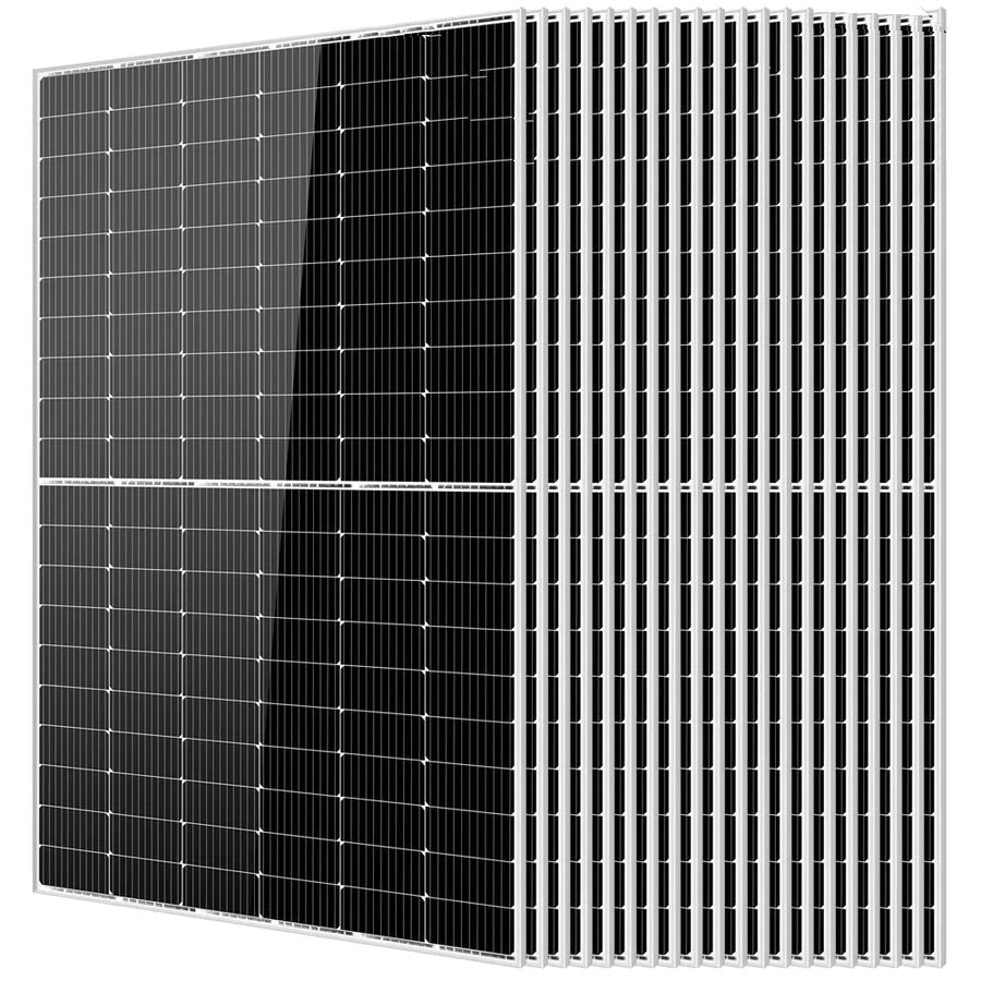 Twenty Sungold Power 450W monocrystalline PERC solar panels with silver frames