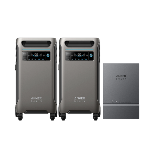 2× Anker SOLIX F3800 Portable Power Station | 12000W Output | 7.68kWh Battery Storage | Smart Home Power Kit